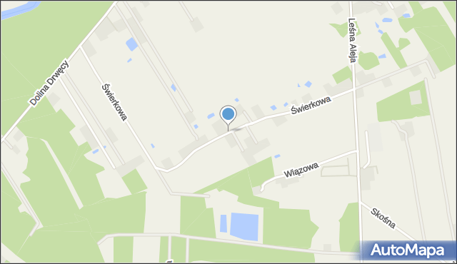 Młyniec Drugi, Świerkowa, mapa Młyniec Drugi