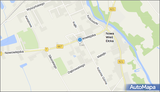 Nowa Wieś Ełcka, św. Dominika Savio, mapa Nowa Wieś Ełcka