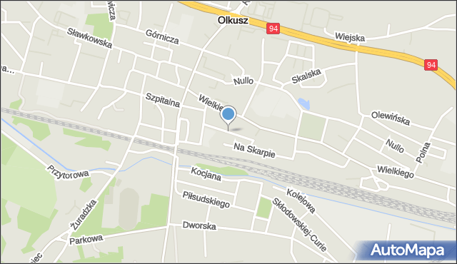 Olkusz, Świętokrzyska, mapa Olkusz