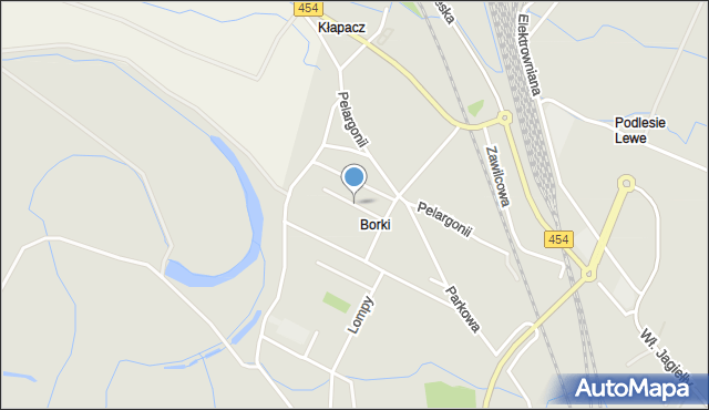 Opole, św. Barbary, mapa Opola
