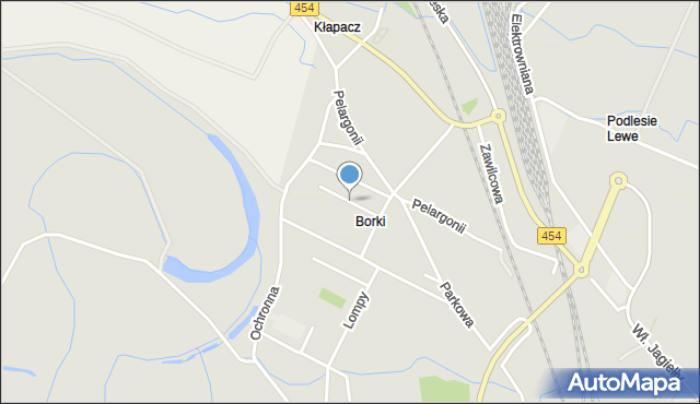 Opole, św. Barbary, mapa Opola