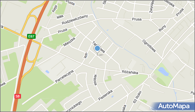 Ostrów Mazowiecka, Świderskich Marii i Józefa, mapa Ostrów Mazowiecka