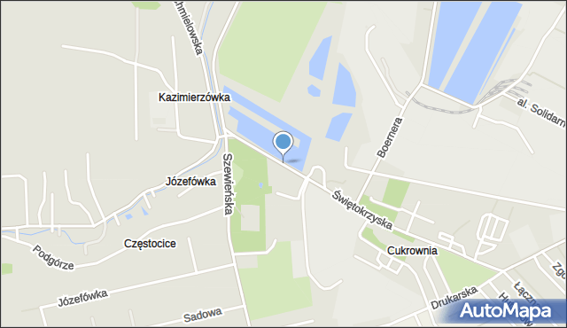 Ostrowiec Świętokrzyski, Świętokrzyska, mapa Ostrowiec Świętokrzyski
