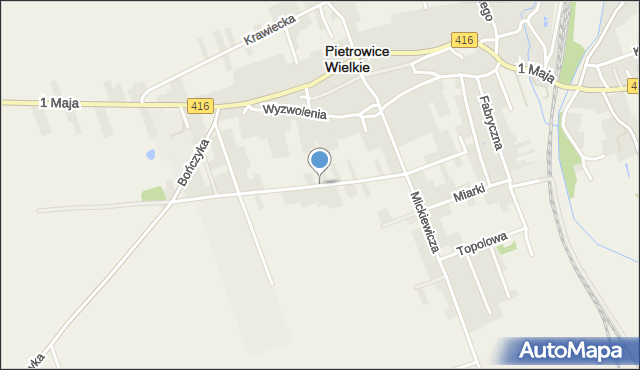 Pietrowice Wielkie, Świętokrzyska, mapa Pietrowice Wielkie