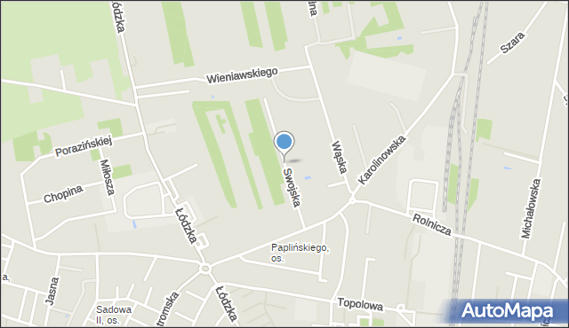 Piotrków Trybunalski, Swojska, mapa Piotrków Trybunalski