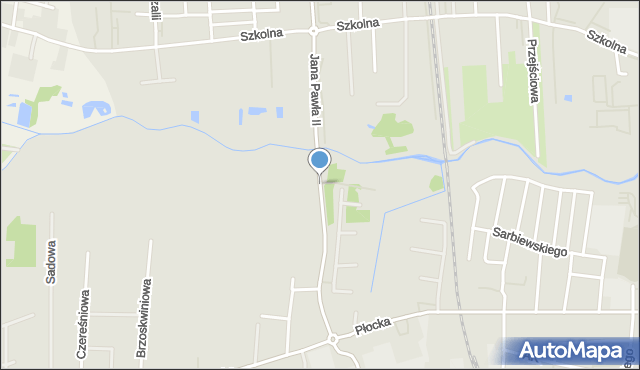 Płońsk, św. Jana Pawła II, mapa Płońsk