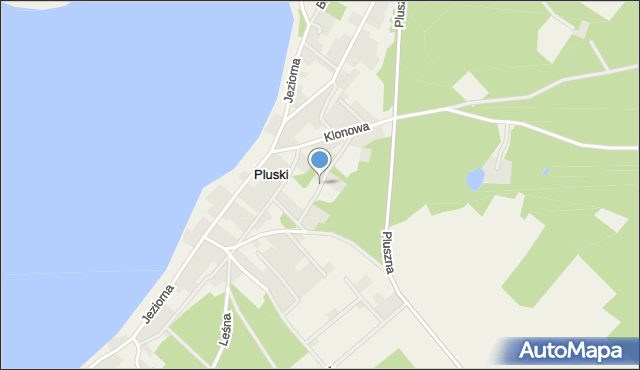 Pluski gmina Stawiguda, Świerkowa, mapa Pluski gmina Stawiguda