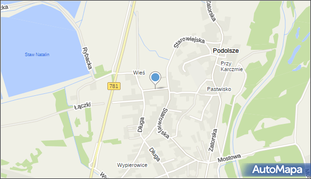 Podolsze, św. Jana, mapa Podolsze