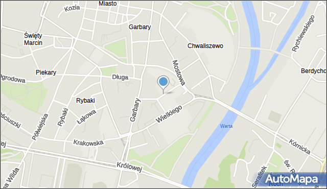 Poznań, św. Marii Magdaleny, mapa Poznania