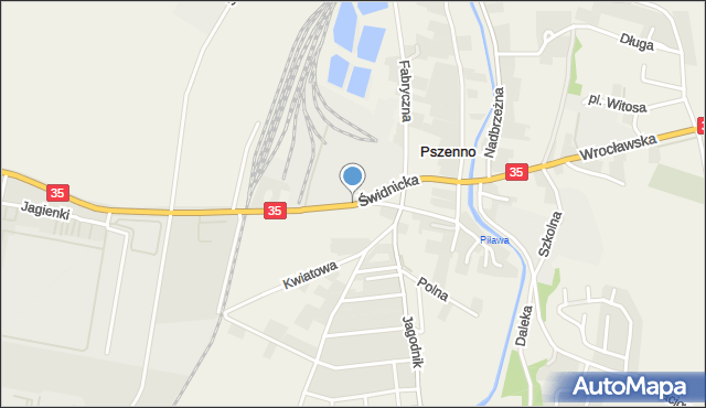 Pszenno, Świdnicka, mapa Pszenno