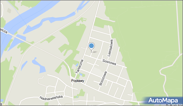 Pułtusk, Świerkowa, mapa Pułtusk