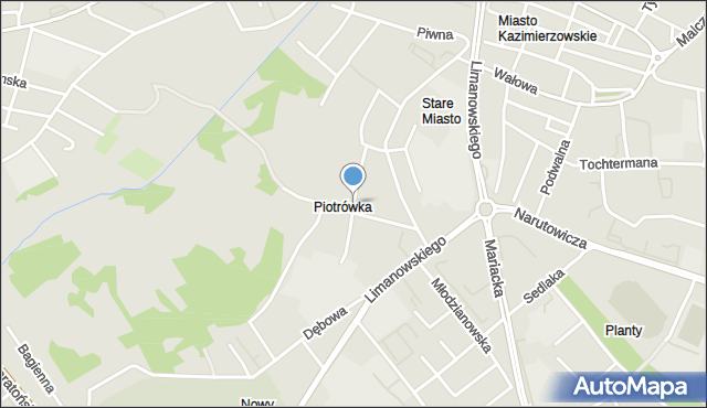 Radom, św. Wacława, mapa Radomia