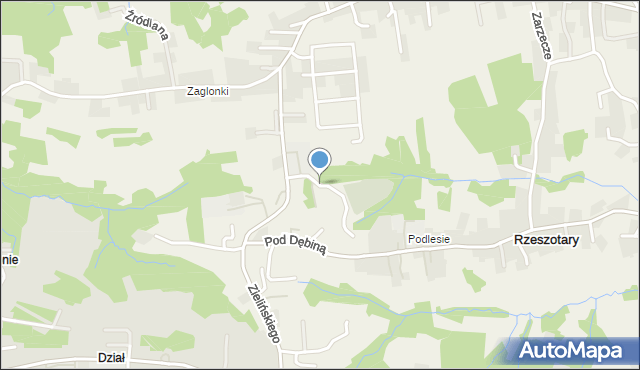 Rzeszotary gmina Świątniki Górne, Świętojańska, mapa Rzeszotary gmina Świątniki Górne