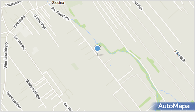 Rzeszów, św. Faustyny, mapa Rzeszów