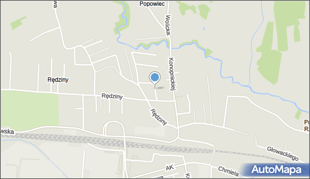 Sędziszów Małopolski, św. Klary, mapa Sędziszów Małopolski