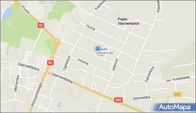 Siedlce, św. Królowej Jadwigi, mapa Siedlce