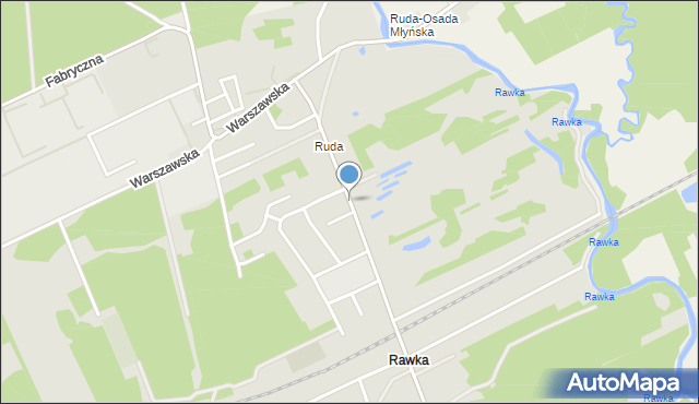 Skierniewice, św. Maksymiliana Marii Kolbego, mapa Skierniewic