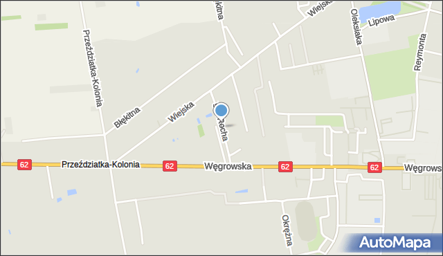 Sokołów Podlaski, św. Rocha, mapa Sokołów Podlaski