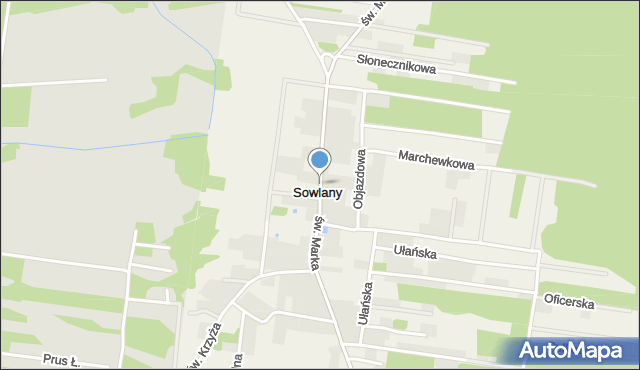 Sowlany, św. Marka, mapa Sowlany