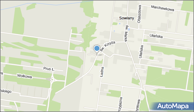 Sowlany, św. Krzyża, mapa Sowlany