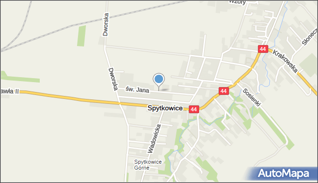 Spytkowice powiat wadowicki, św. Jana, mapa Spytkowice powiat wadowicki