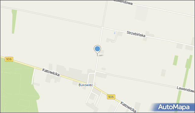 Strzebiń, św. Jacka, mapa Strzebiń