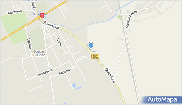 Strzegom powiat świdnicki, Świdnicka, mapa Strzegom powiat świdnicki