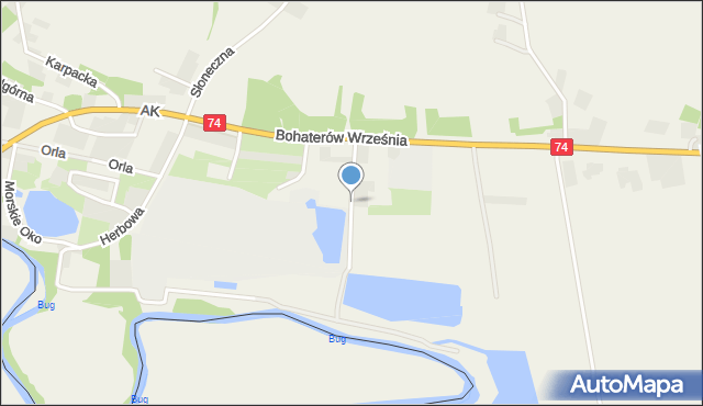 Strzyżów gmina Horodło, Świętojańska, mapa Strzyżów gmina Horodło