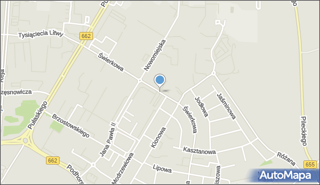 Suwałki, Świerkowa, mapa Suwałk