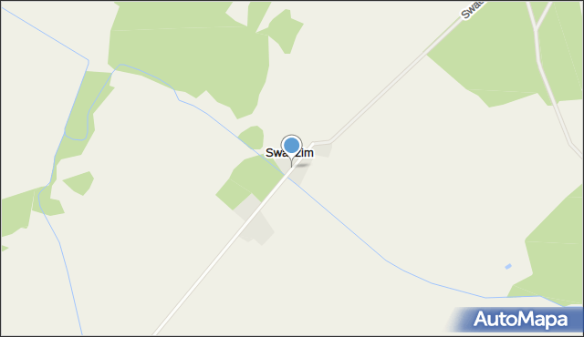 Swadzim gmina Barlinek, Swadzim, mapa Swadzim gmina Barlinek