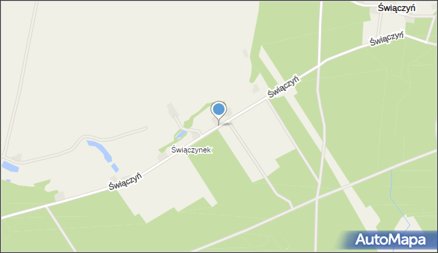 Świączyń, Świączyń, mapa Świączyń