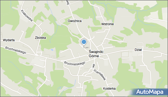 Świątniki Górne, Świątników Wawelskich, mapa Świątniki Górne