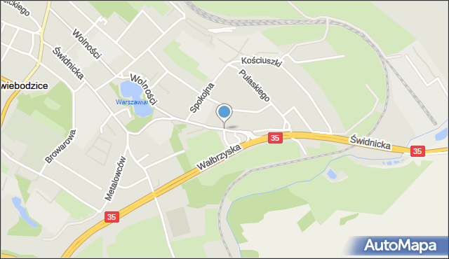 Świebodzice, Świdnicka, mapa Świebodzice
