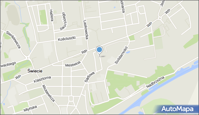 Świecie, Świętopełka, mapa Świecie