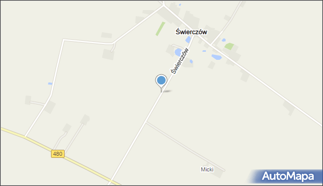 Świerczów gmina Widawa, Świerczów, mapa Świerczów gmina Widawa