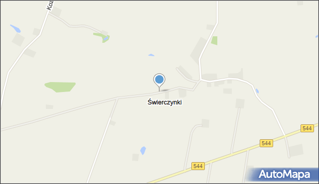Świerczynki gmina Bartniczka, Świerczynki, mapa Świerczynki gmina Bartniczka