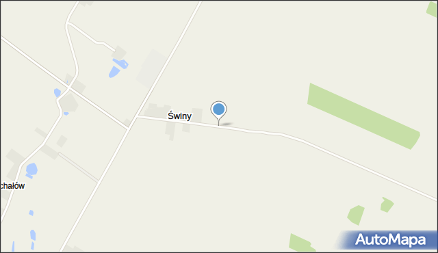Świny gmina Koluszki, Świny, mapa Świny gmina Koluszki