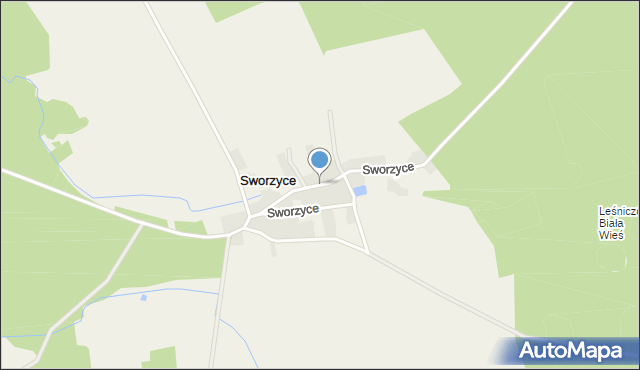 Sworzyce gmina Grodzisk Wielkopolski, Sworzyce, mapa Sworzyce gmina Grodzisk Wielkopolski