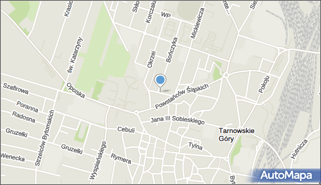 Tarnowskie Góry, Świdra Augustyna, mapa Tarnowskie Góry