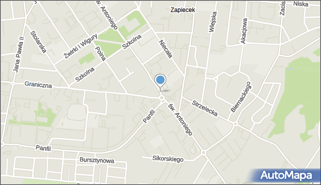 Tomaszów Mazowiecki, św. Antoniego, mapa Tomaszów Mazowiecki