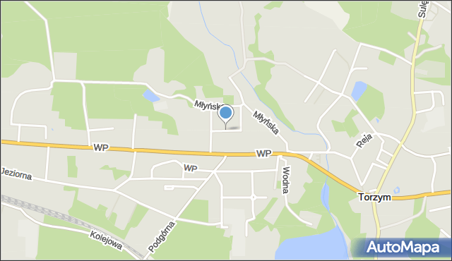 Torzym, Świerkowa, mapa Torzym