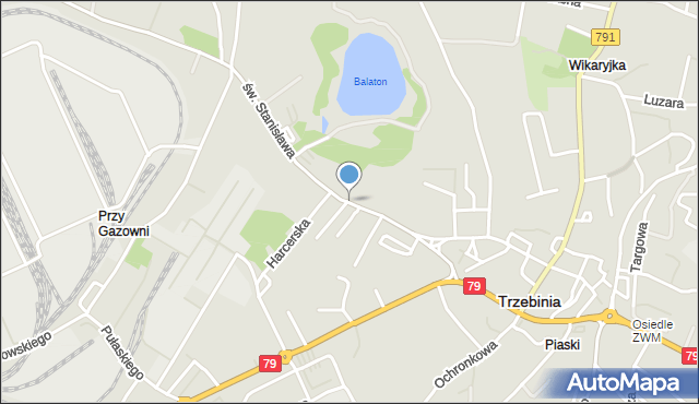 Trzebinia powiat chrzanowski, św. Stanisława, mapa Trzebinia powiat chrzanowski