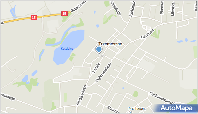 Trzemeszno powiat gnieźnieński, św. Jana, mapa Trzemeszno powiat gnieźnieński