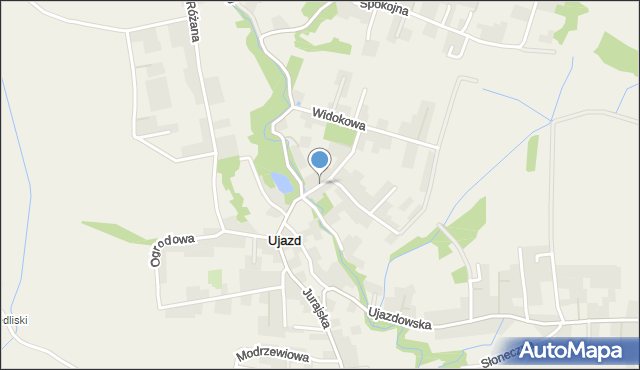 Ujazd gmina Zabierzów, Świerkowa, mapa Ujazd gmina Zabierzów