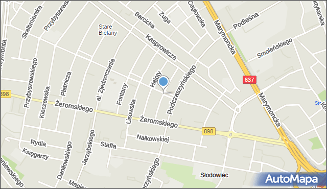 Warszawa, Swarzewska, mapa Warszawy