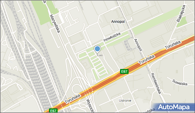 Warszawa, św. Marii Magdaleny, mapa Warszawy