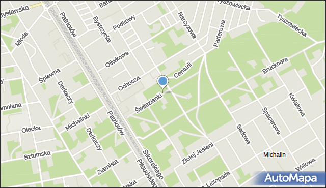 Warszawa, Świtezianki, mapa Warszawy