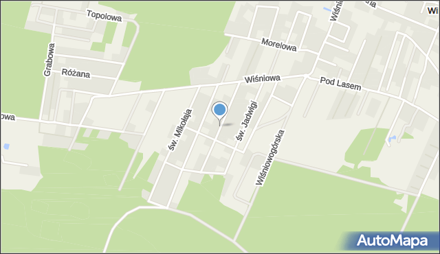 Wilkszyn, św. Gerarda, mapa Wilkszyn