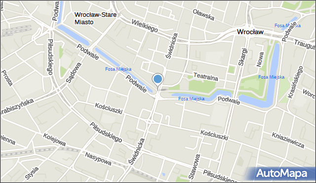 Wrocław, Świdnicka, mapa Wrocławia