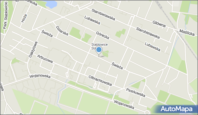 Wrocław, Świeża, mapa Wrocławia